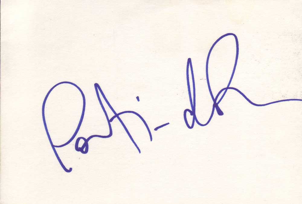 Portia de Rossi Autographed Index Card