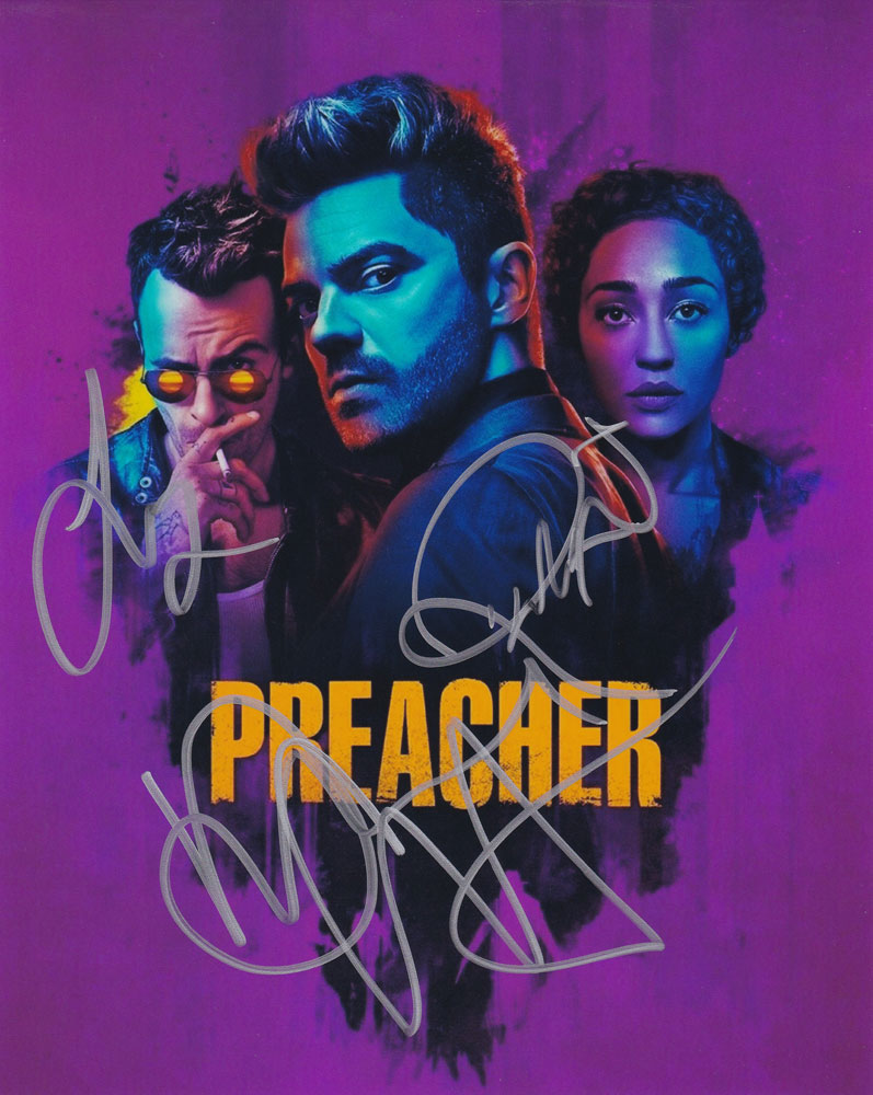 Preacher In-person autographed Cast Photo by 3