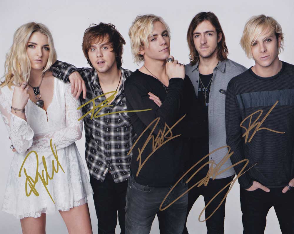 R5 In-person Autographed Group Signed Band Photo