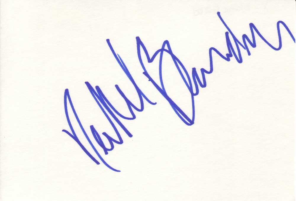 Rachel Blanchard Autographed Index Card