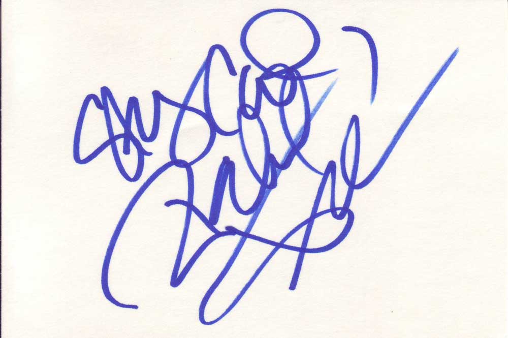 Rachel True Autographed Index Card