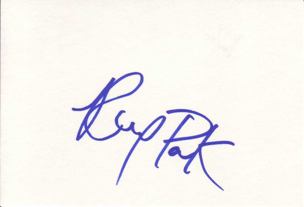 Ray Park Autographed Index Card
