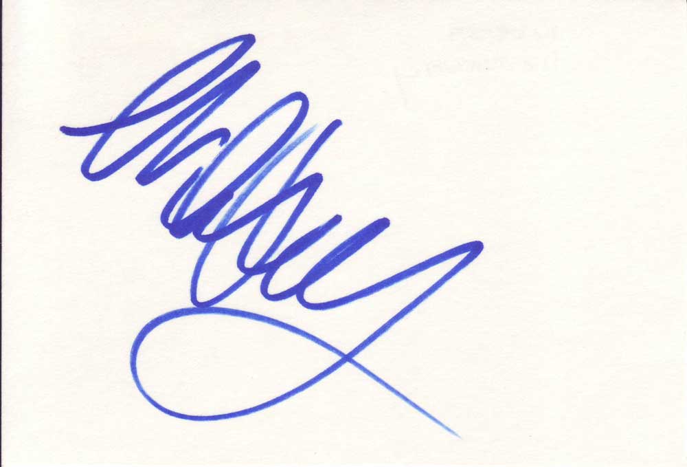 Rebecca De Mornay Autographed Index Card