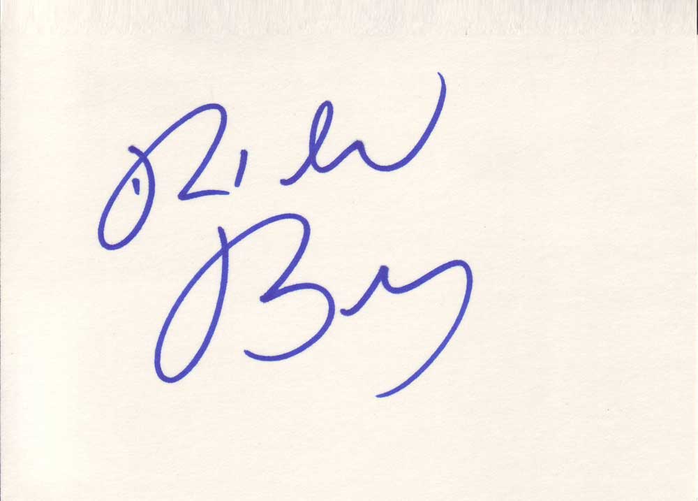 Richard Bay Autographed Index Card