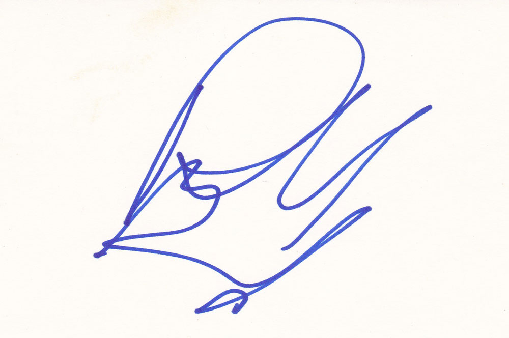 Richard Grieco Autographed Index Card