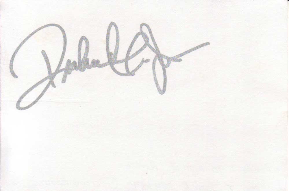 Richard T. Jones Autographed Index Card