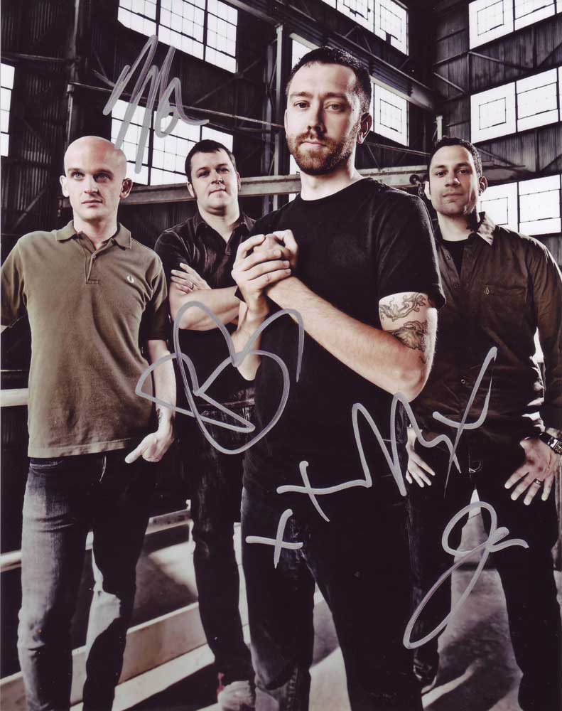 Rise Against In-person Autographed Group Photo