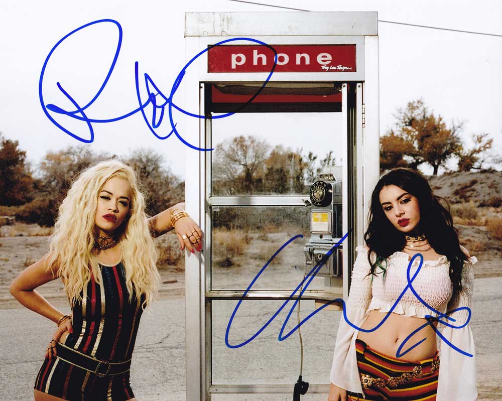 Charli XCX and Rita Ora In-person Autographed Photo