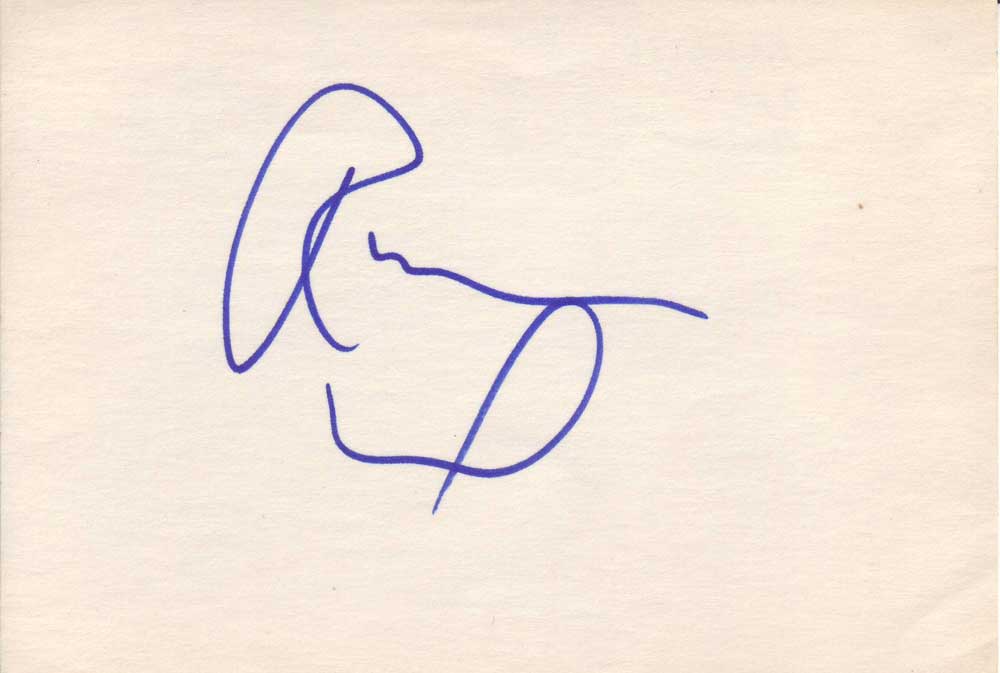 Robert Wohl Autographed Index Card
