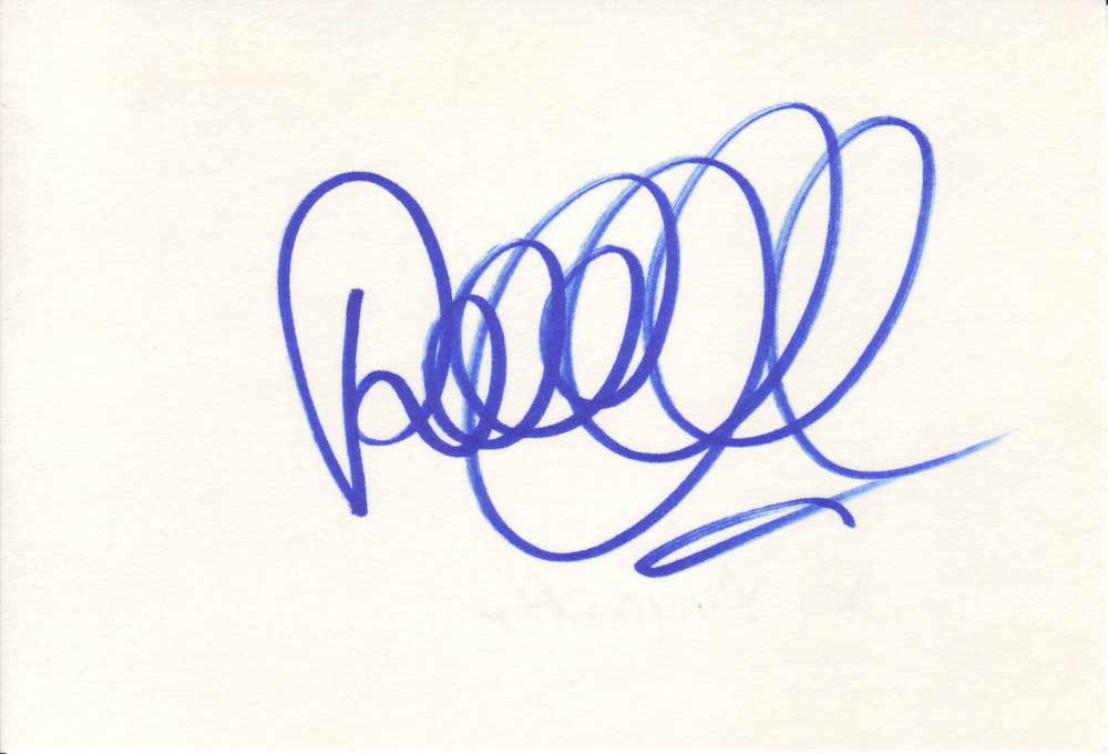 Rosanna Arquette Autographed Index Card