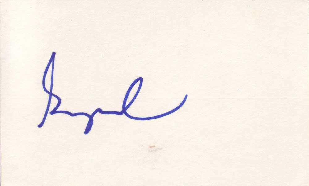 Rupert Everett in-person autographed 3x5 index card