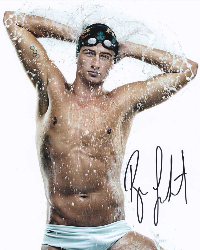 Ryan Lochte in-person autographed photo Team USA