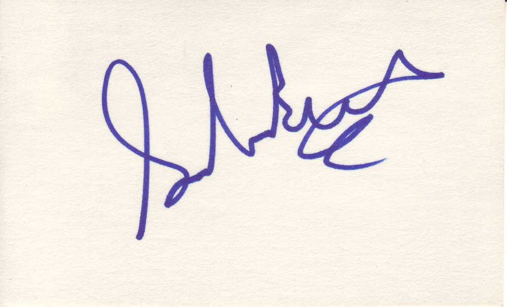 Sandra Bernhard Autographed 3x5 Index Card