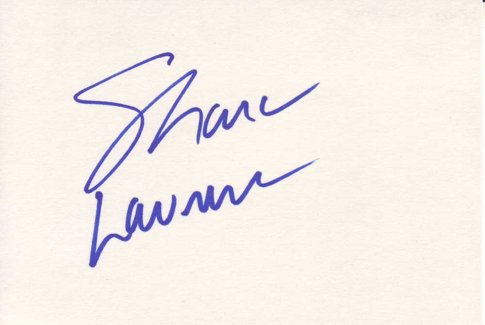 Sharon Lawrence Autographed Index Card