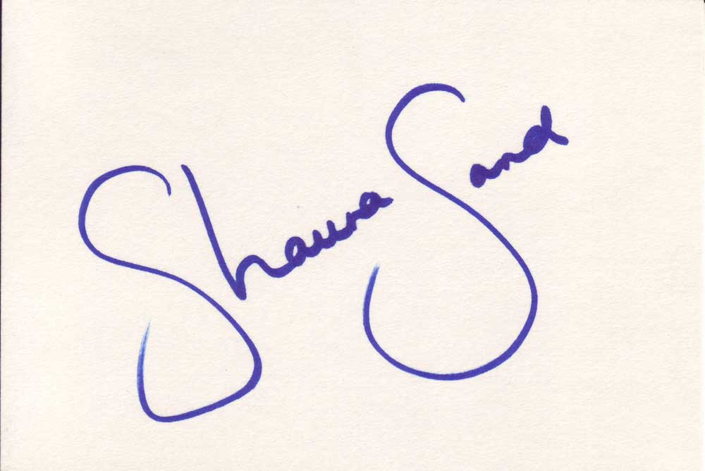 Shauna Sand Autographed Index Card