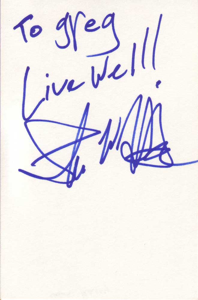 Shawn Hatosy Autographed Index Card