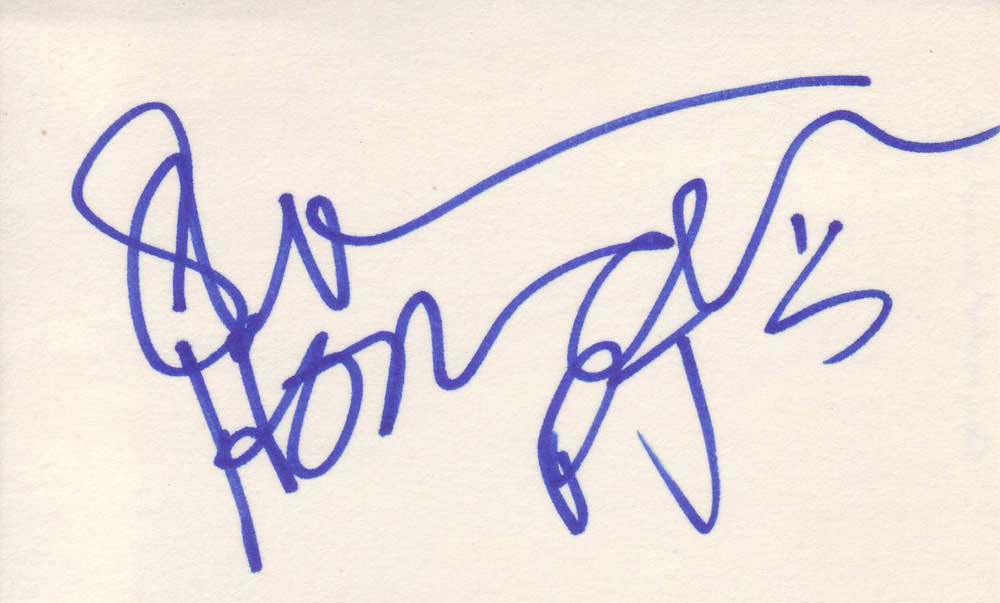 Shawn Michael Howard autographed 3 x 5 index card
