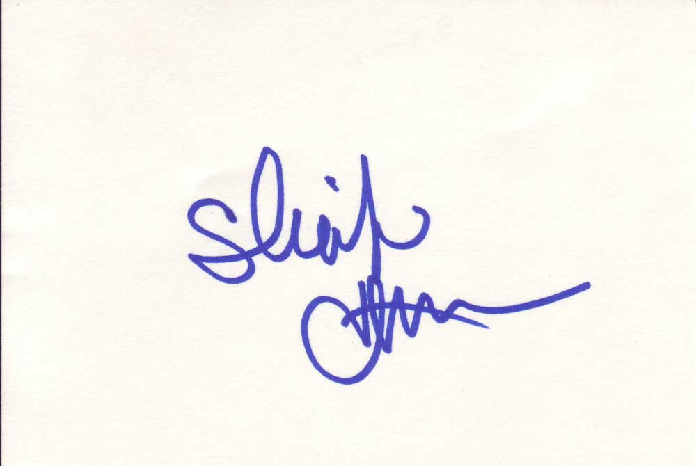 Sherilyn Fenn Autographed Index Card