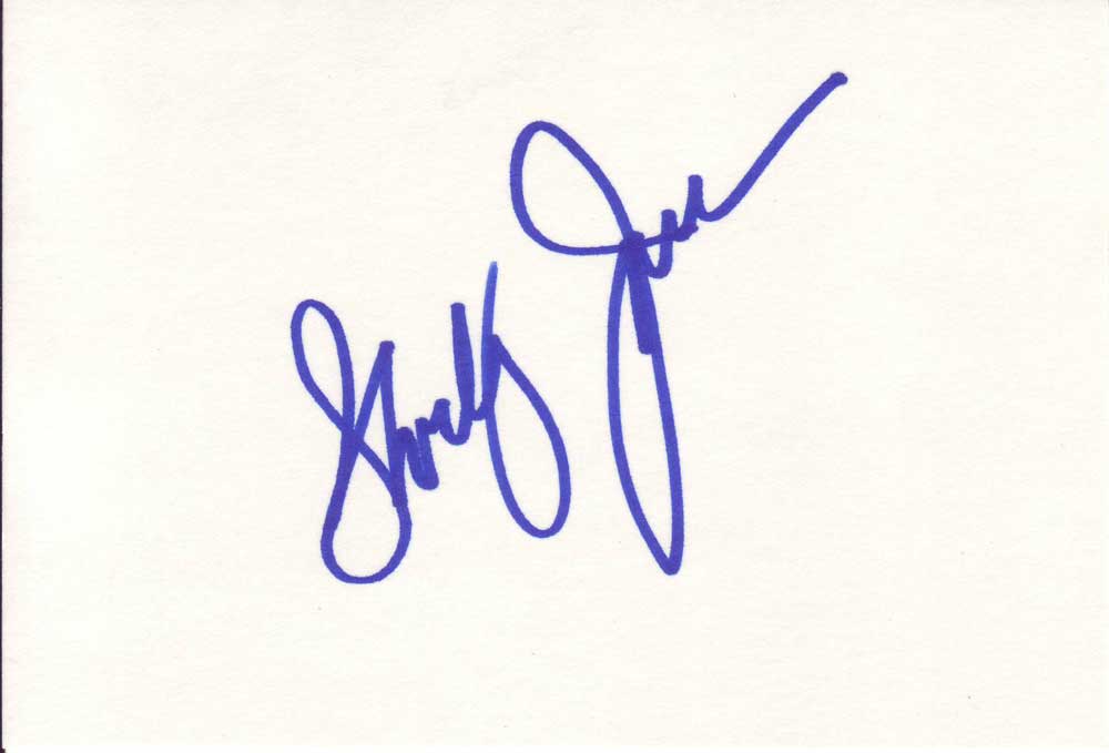 Shirley Jones Autographed Index Card
