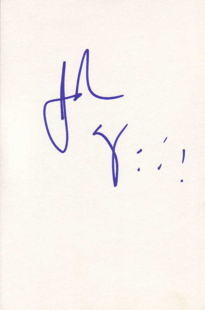 Stuttering John Melendez Autographed Index Card