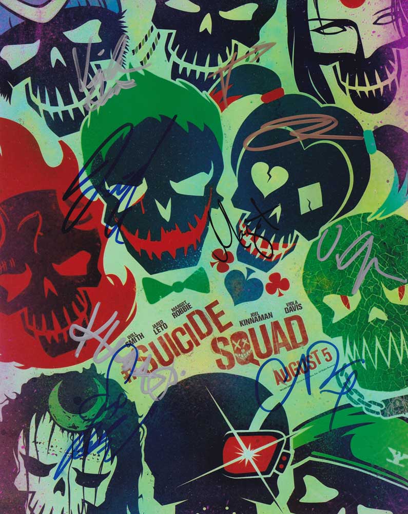 Suicide Squad In-person autographed Cast Photo