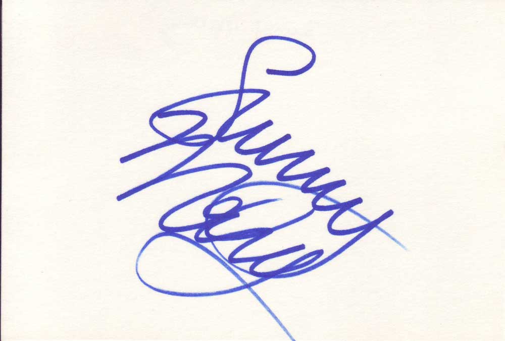 Sunny Mabrey Autographed Index Card