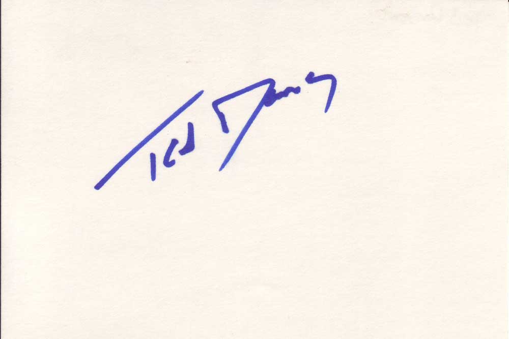 Ted Danson Autographed Index Card