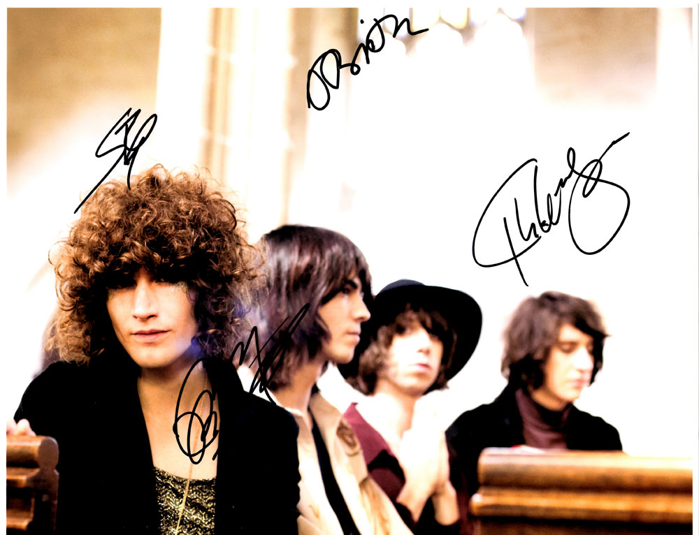 Temples in-person autographed 11 x 14 band photo by all 4