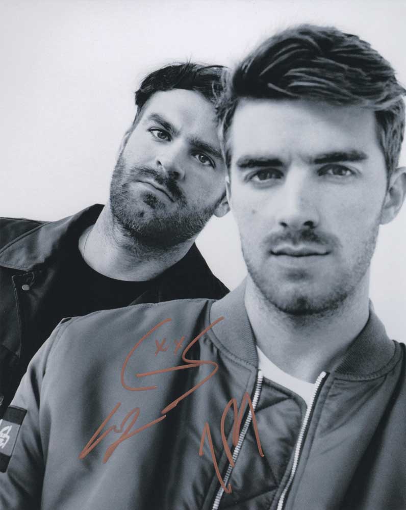 The Chainsmokers in-person autographed group photo