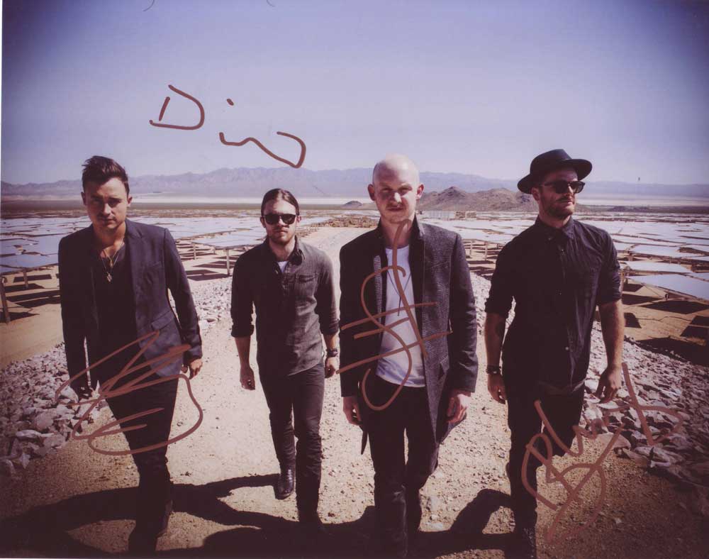 The Fray in-person autographed group photo by all 4