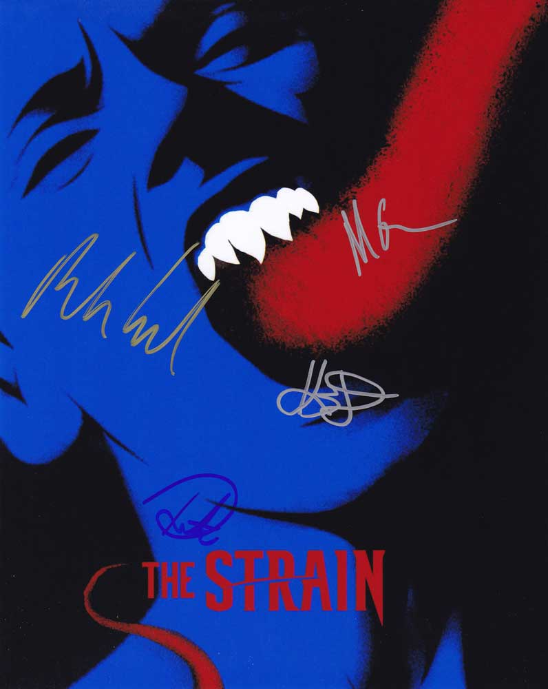 The Strain In-person autographed Cast Photo x 4