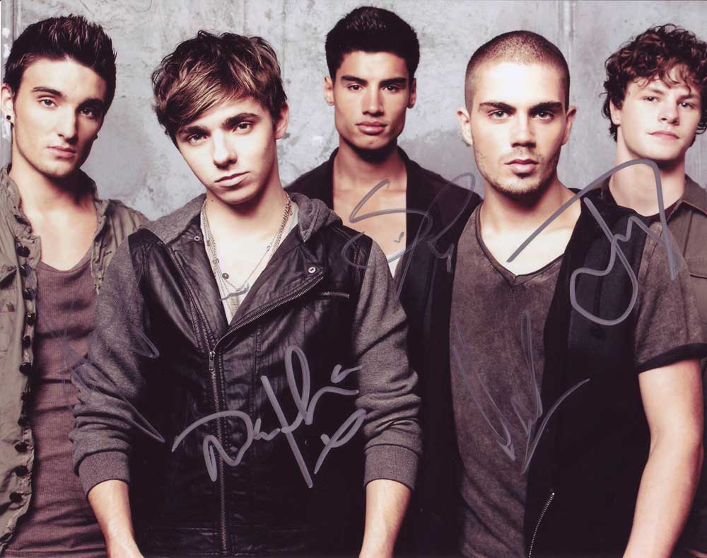 The Wanted in-person autographed photo by all 5