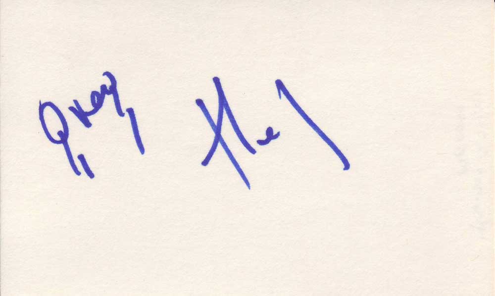 Thomas Calabro Autographed 3x5Index Card