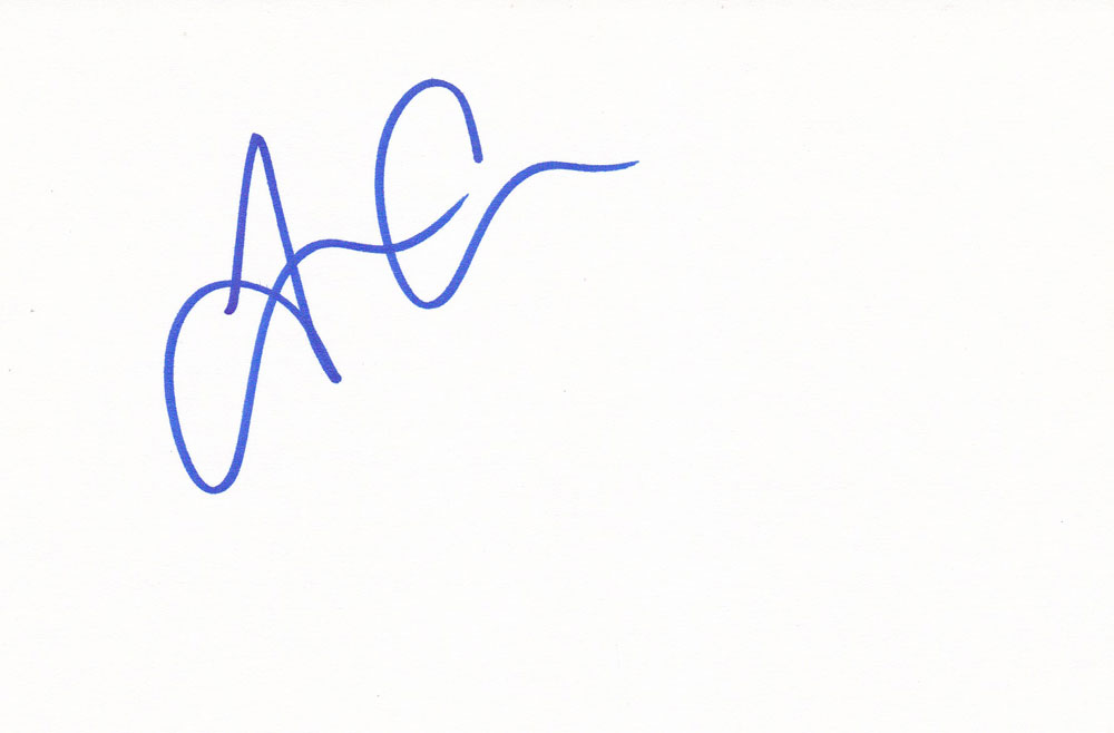 Tia Carrere Autographed Index Card