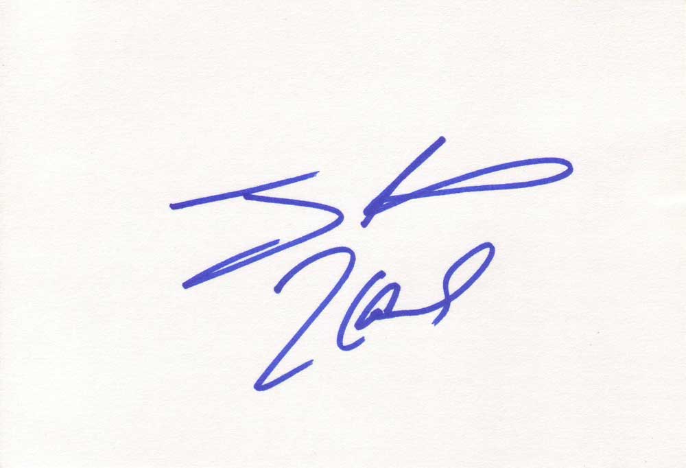 Tiny Lister Autographed Index Card
