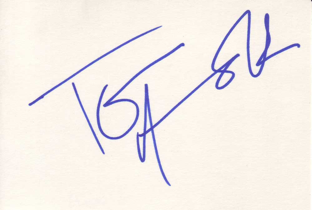 Tom Arnold Autographed Index Card