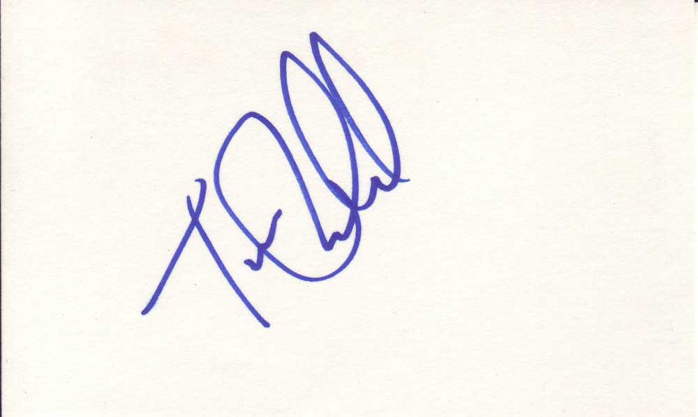 Tom Braidwood Autographed 3x5 Index Card