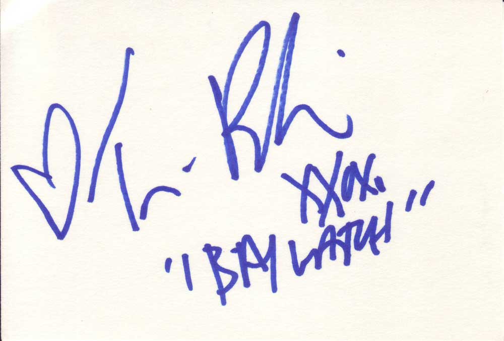 Traci Bingham Autographed Index Card