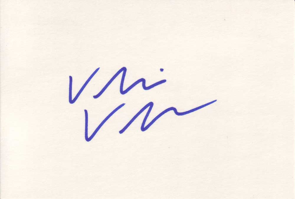 Vince Vaughn Autographed Index Card