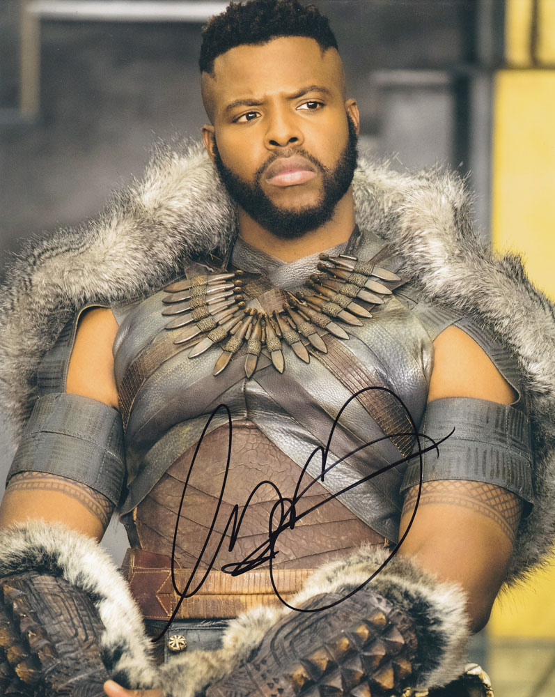 Winston Duke in-person autographed photo Black Panther
