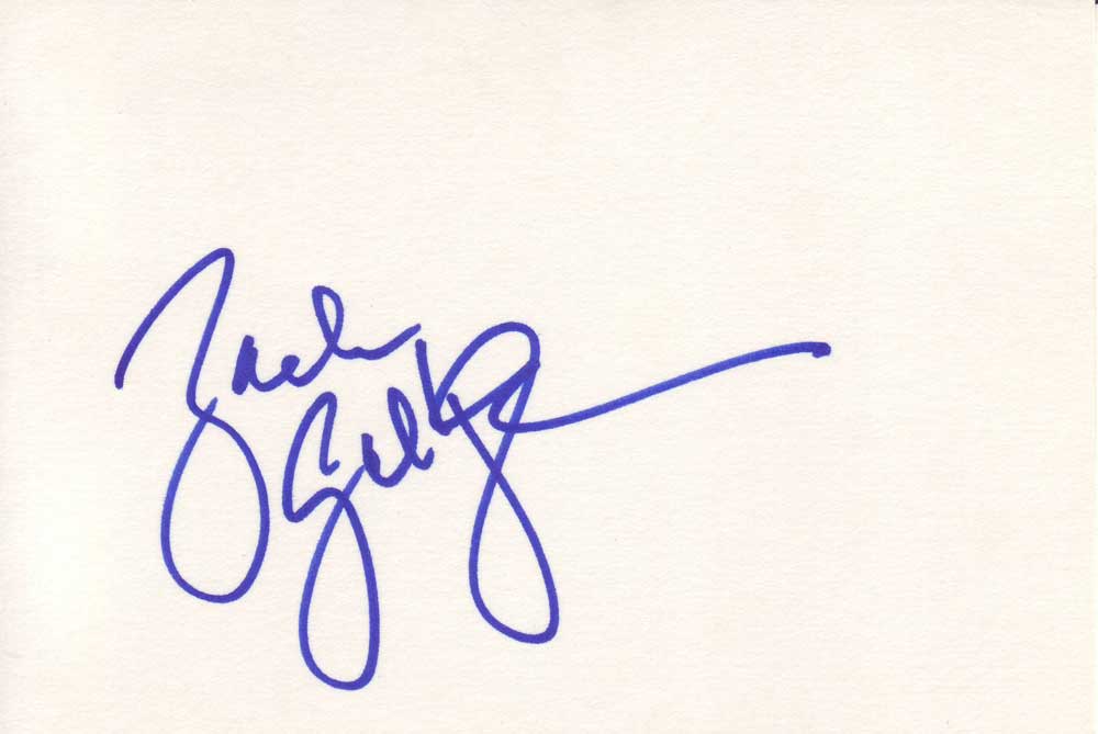 Zach Gilligan Autographed Index Card