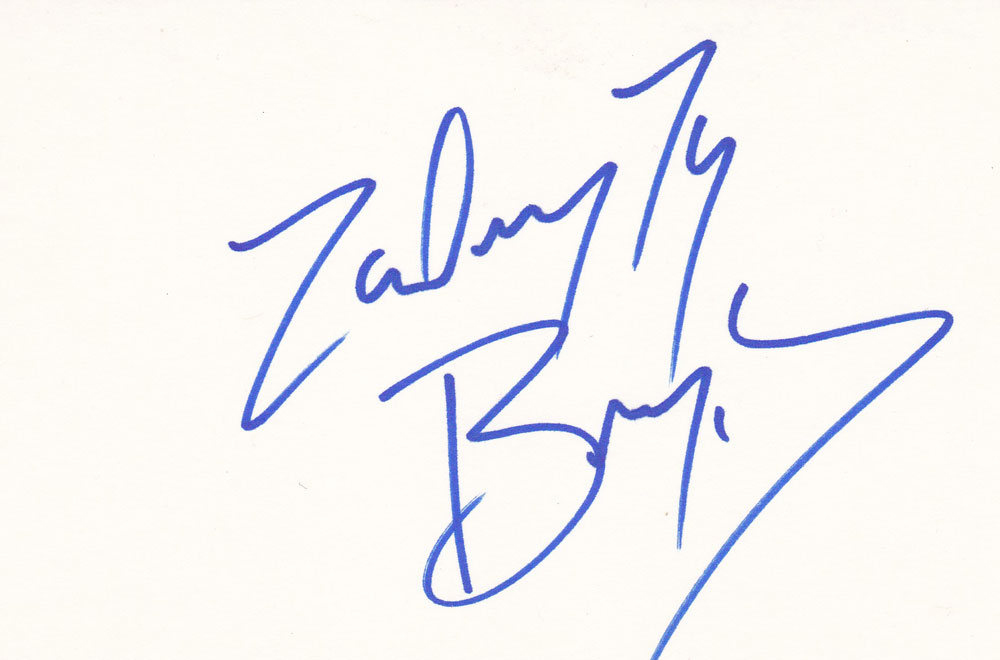 Zachery Ty Bryan Autographed Index Card