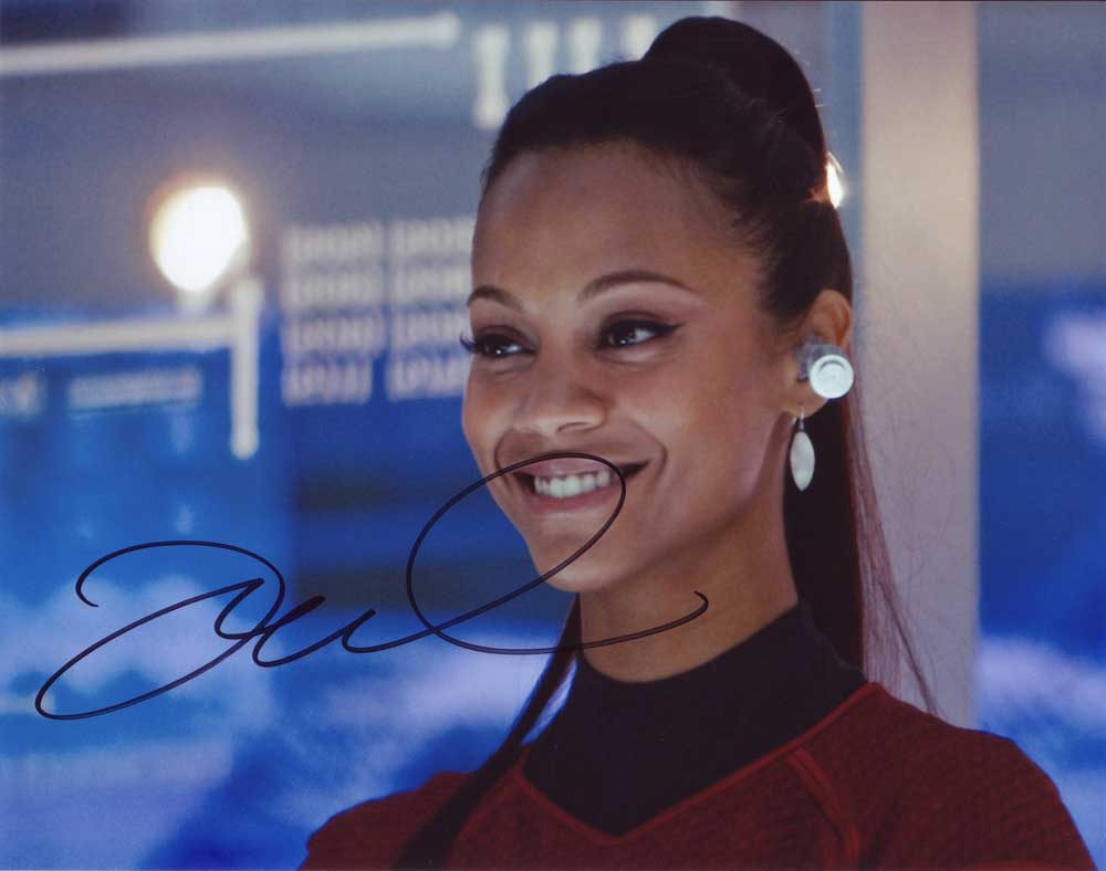 Zoe Saldana in-person autographed photo