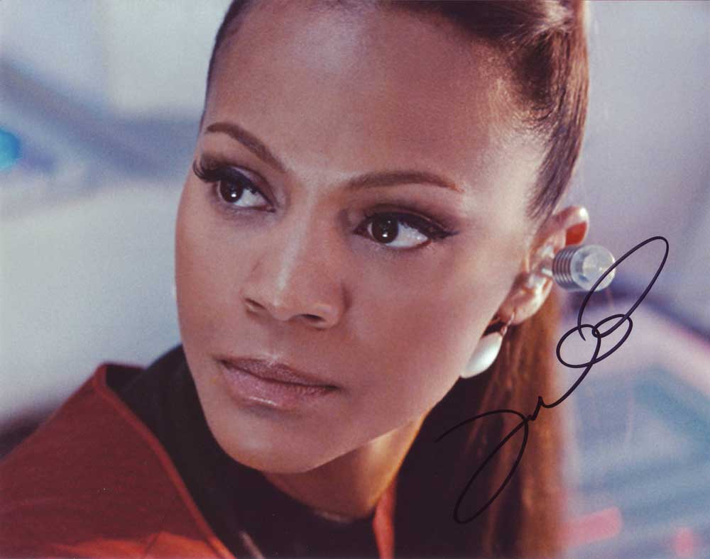 Zoe Saldana in-person autographed photo
